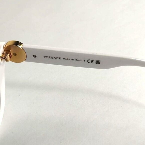 VERSACE White Cat Eye Sunglasses VE4435 Medusa Logo Retro - Picture 9 of 13